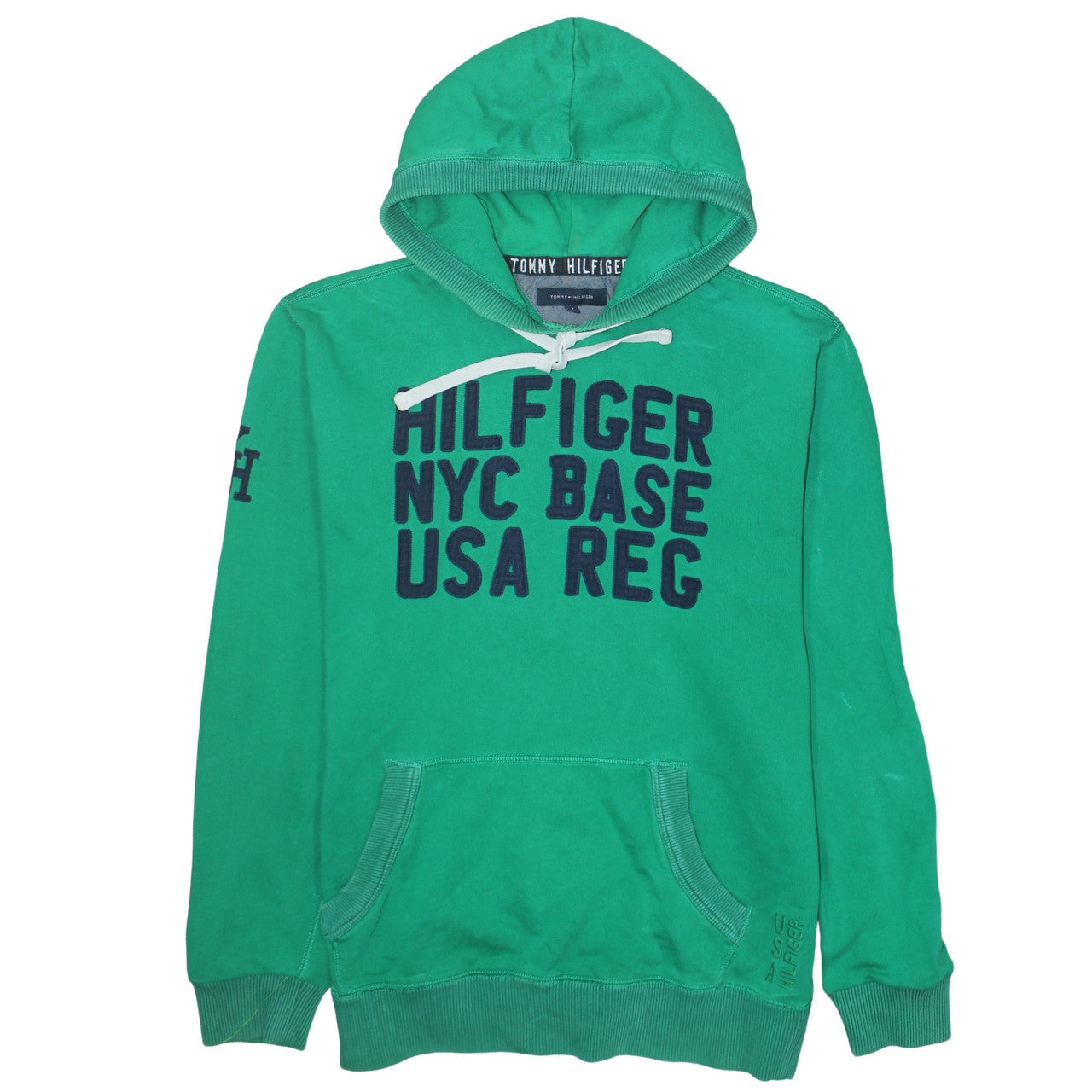 Mens UK Size XL Tommy Hilfiger Green Pullover Hoodie