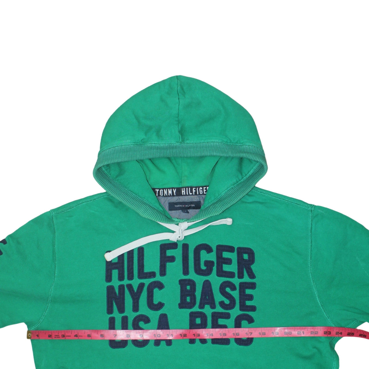 Mens UK Size XL Tommy Hilfiger Green Pullover Hoodie