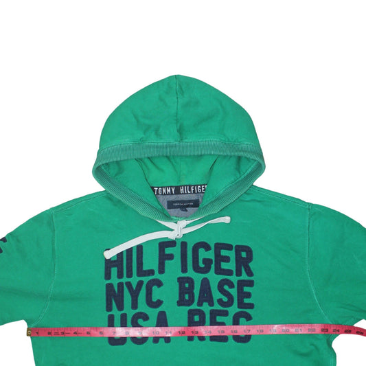 Mens UK Size XL Tommy Hilfiger Green Pullover Hoodie