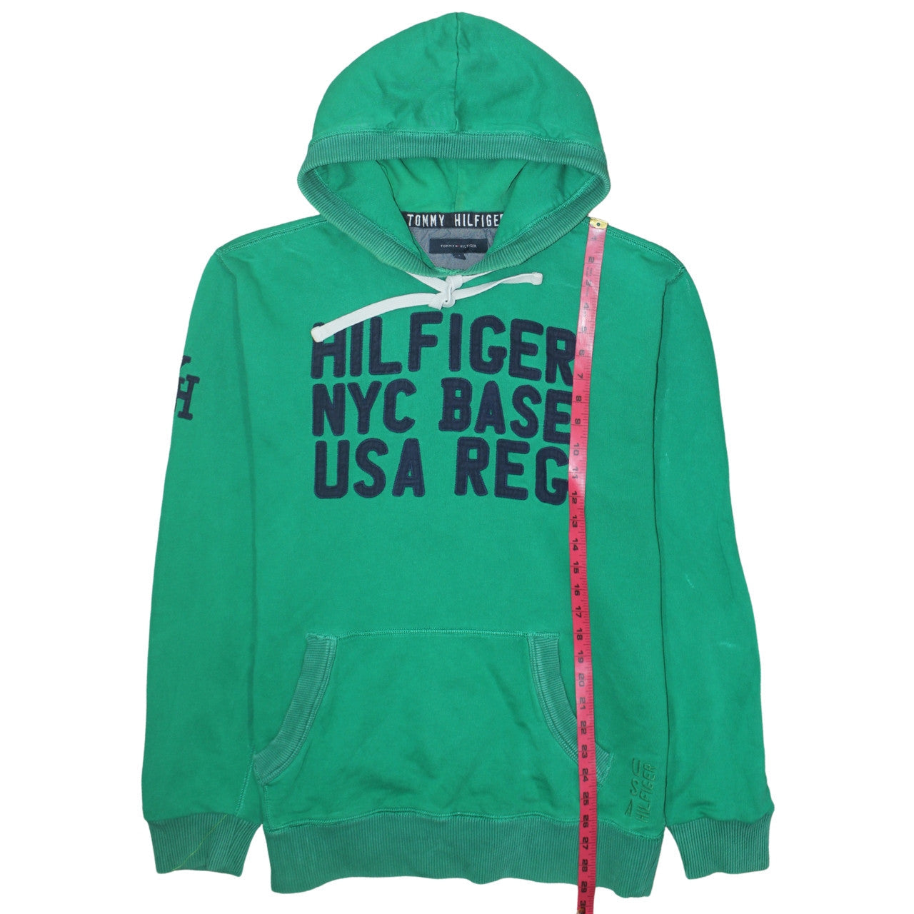 Mens UK Size XL Tommy Hilfiger Green Pullover Hoodie