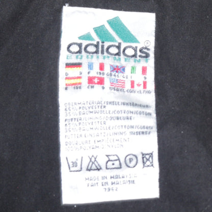 Adidas Mens Green Black Striped Retro Bomber Jacket Size L