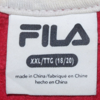 Womens UK Size 18 FILA Red Pullover Hoodie