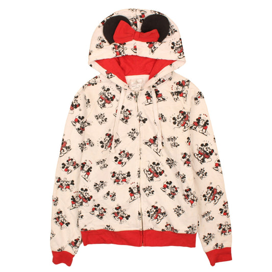 Womens UK Size XS Disney Beige Full Zip Hoodie