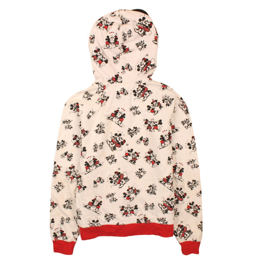 Womens UK Size XS Disney Beige Full Zip Hoodie