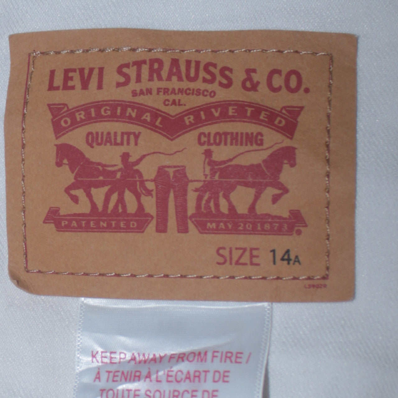 Boys UK Size 14 Years Levi's White Basic Jacket