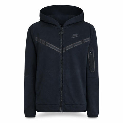 Front view of Nike boys’ black full zip hoodie sweatshirt l 147-158cm hooded fleece