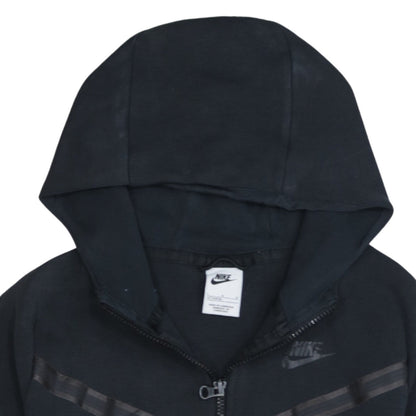 Nike Boys Black Full Zip Hoodie Sweatshirt L 147-158cm Hooded Fleece
