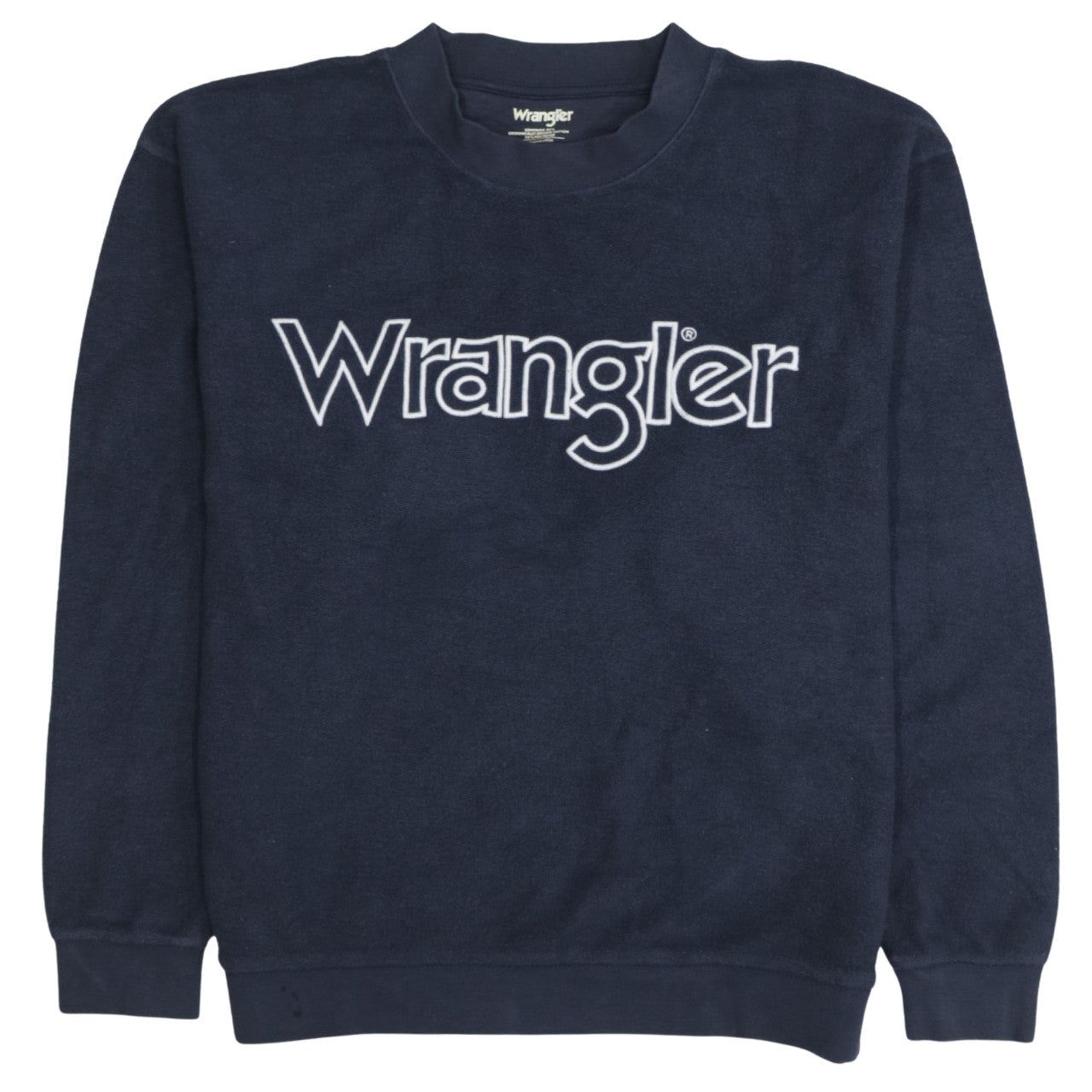 Mens UK Size M Wrangler Blue Pullover Sweatshirt