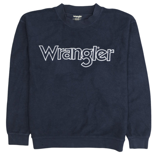 Mens UK Size M Wrangler Blue Pullover Sweatshirt