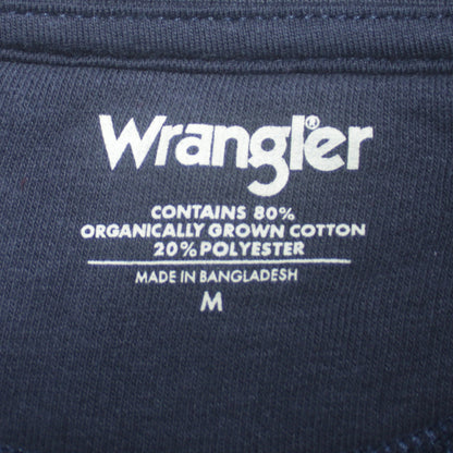 Mens UK Size M Wrangler Blue Pullover Sweatshirt
