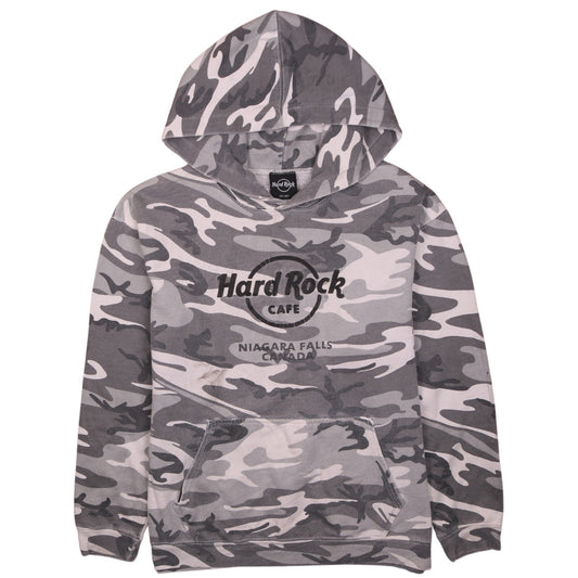 Mens UK Size M Hard Rock Grey Pullover Hoodie