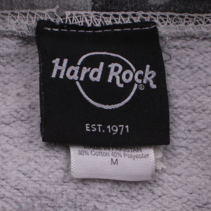 Mens UK Size M Hard Rock Grey Pullover Hoodie