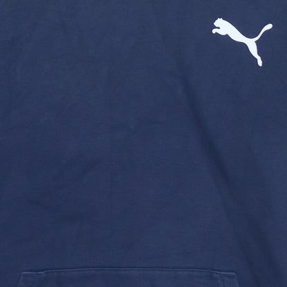 Mens UK Size S PUMA Blue Pullover Hoodie