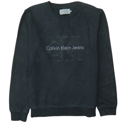 Mens UK Size XL Calvin Klein Jeans Black Pullover Sweatshirt