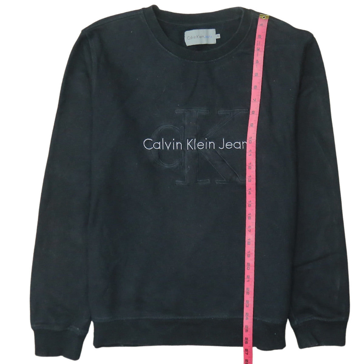 Mens UK Size XL Calvin Klein Jeans Black Pullover Sweatshirt