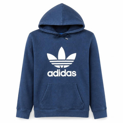 Mens UK Size M adidas Blue Pullover Hoodie