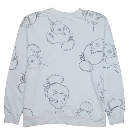 Disney Classics at George Women’s White Tinker Bell Sweatshirt Size M 12-14