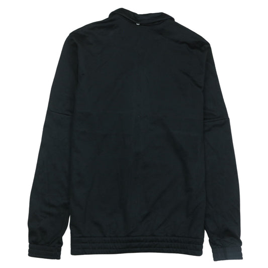 Adidas Boys Blue Black Track Jacket Size 13-14 Years Full Zip Activewear