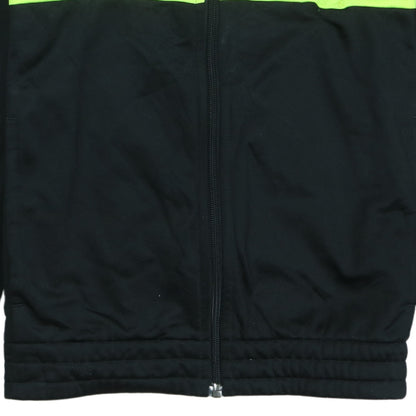 Adidas Boys Blue Black Track Jacket Size 13-14 Years Full Zip Activewear