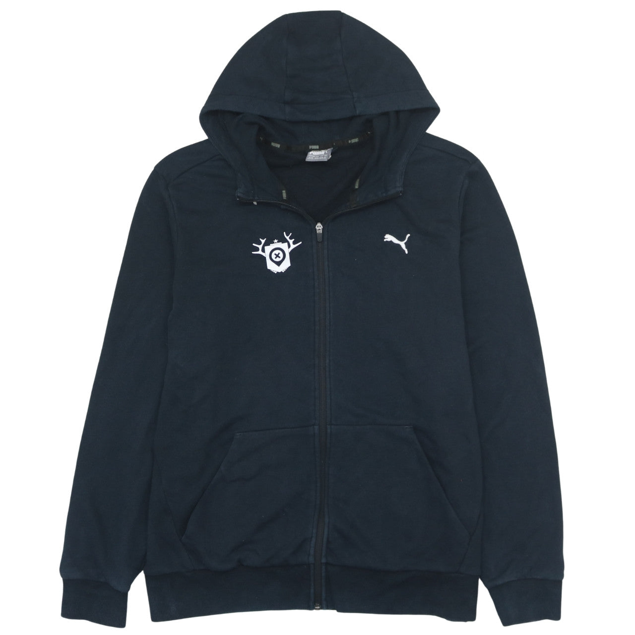 Mens UK Size XL PUMA Blue Full Zip Hoodie