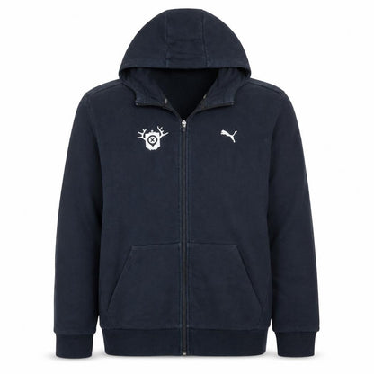 Front view of Puma Men's Blue Full Zip Hoodie XL Regular Fit Sportswear