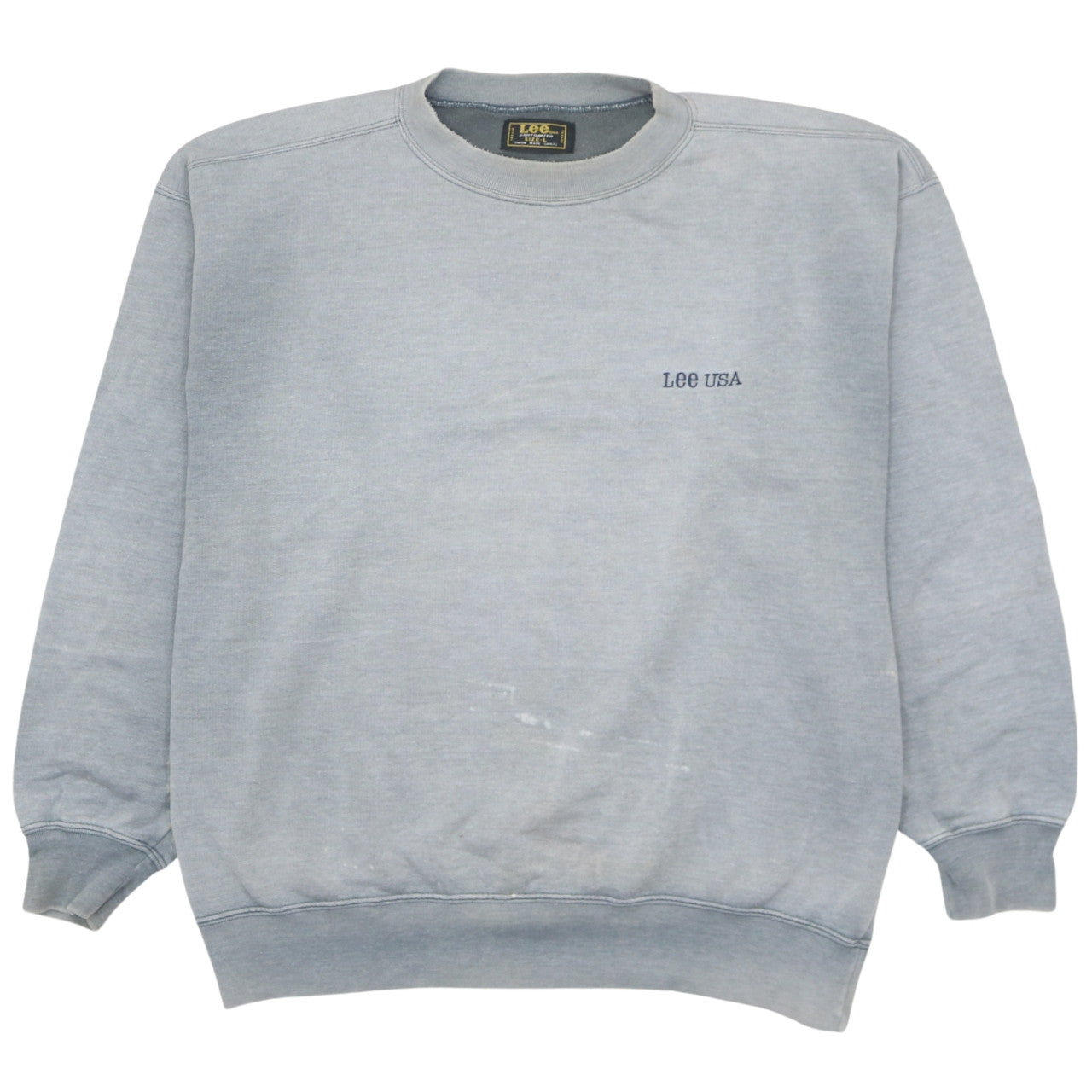 Mens UK Size L Lee Grey Pullover Sweatshirt