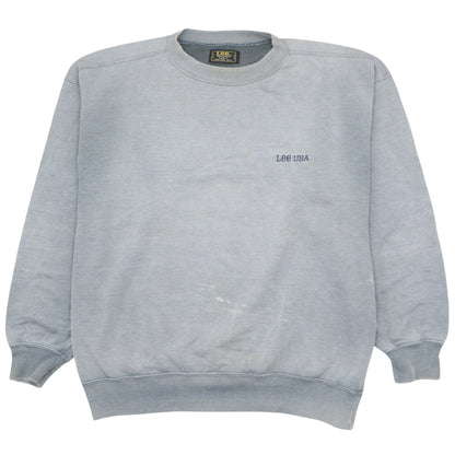 Mens UK Size L Lee Grey Pullover Sweatshirt