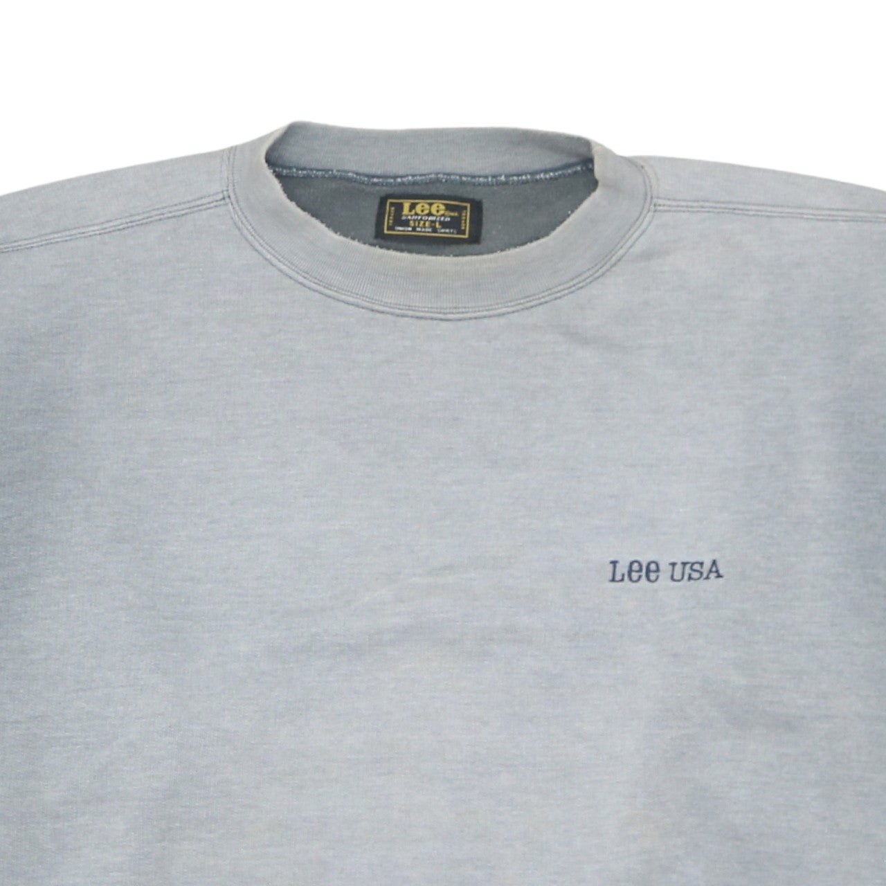 Mens UK Size L Lee Grey Pullover Sweatshirt