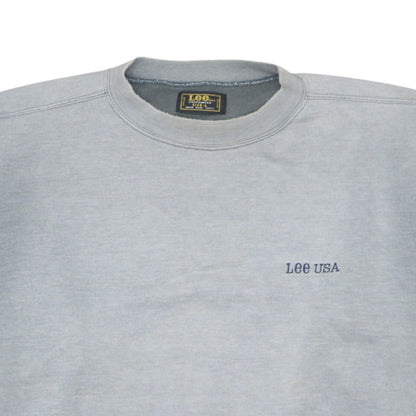 Mens UK Size L Lee Grey Pullover Sweatshirt