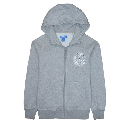 Womens UK Size 12 adidas Grey Full Zip Hoodie