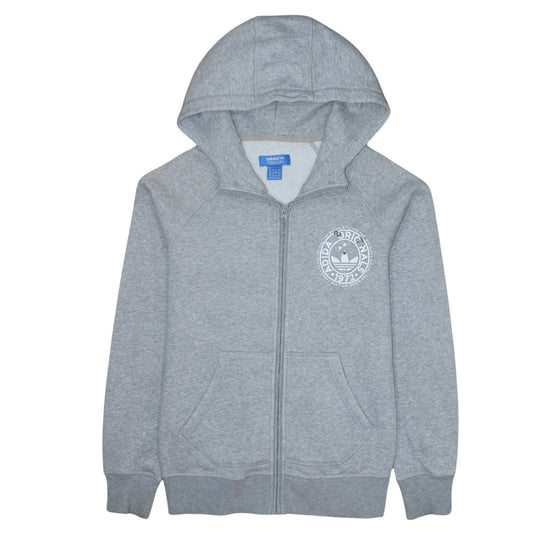 Womens UK Size 12 adidas Grey Full Zip Hoodie