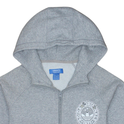 Womens UK Size 12 adidas Grey Full Zip Hoodie