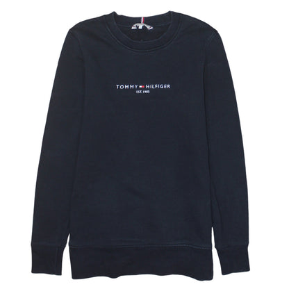 Mens UK Size XS Tommy Hilfiger Black Pullover Sweatshirt