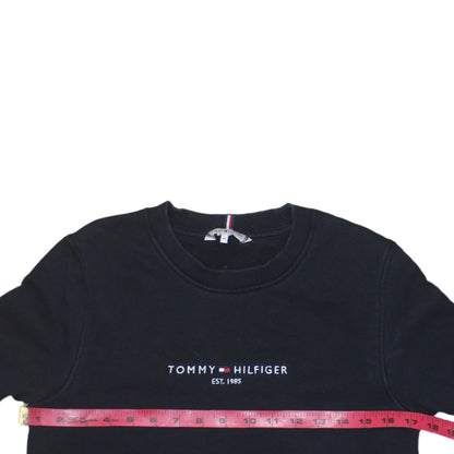 Mens UK Size XS Tommy Hilfiger Black Pullover Sweatshirt