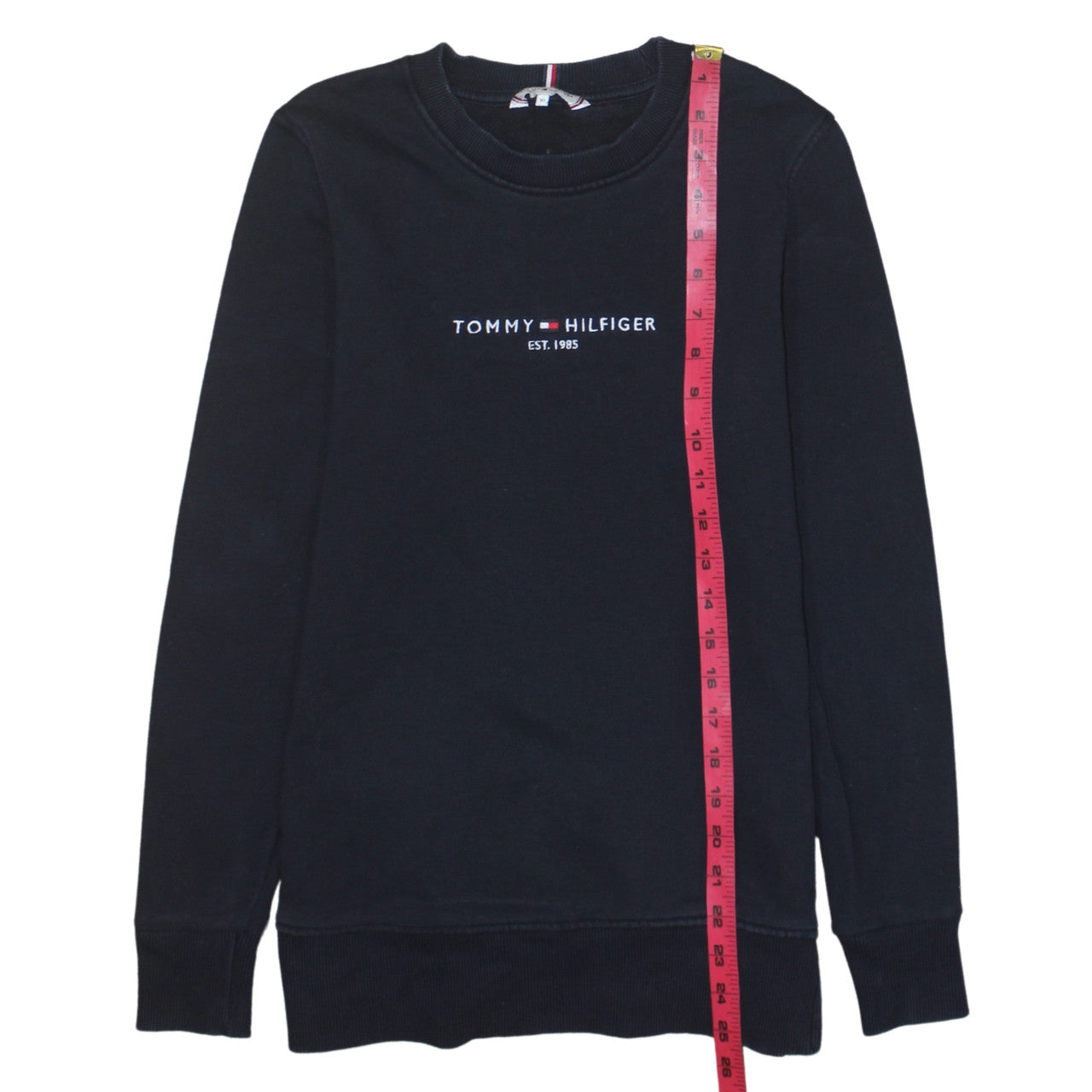 Mens UK Size XS Tommy Hilfiger Black Pullover Sweatshirt
