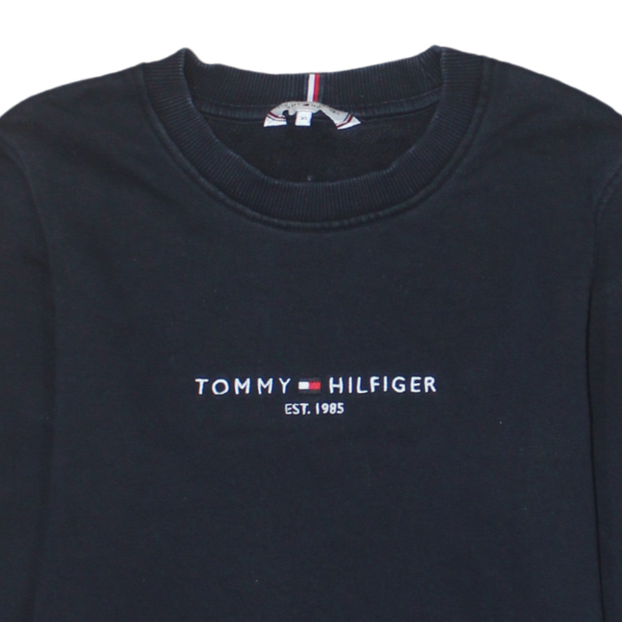 Mens UK Size XS Tommy Hilfiger Black Pullover Sweatshirt
