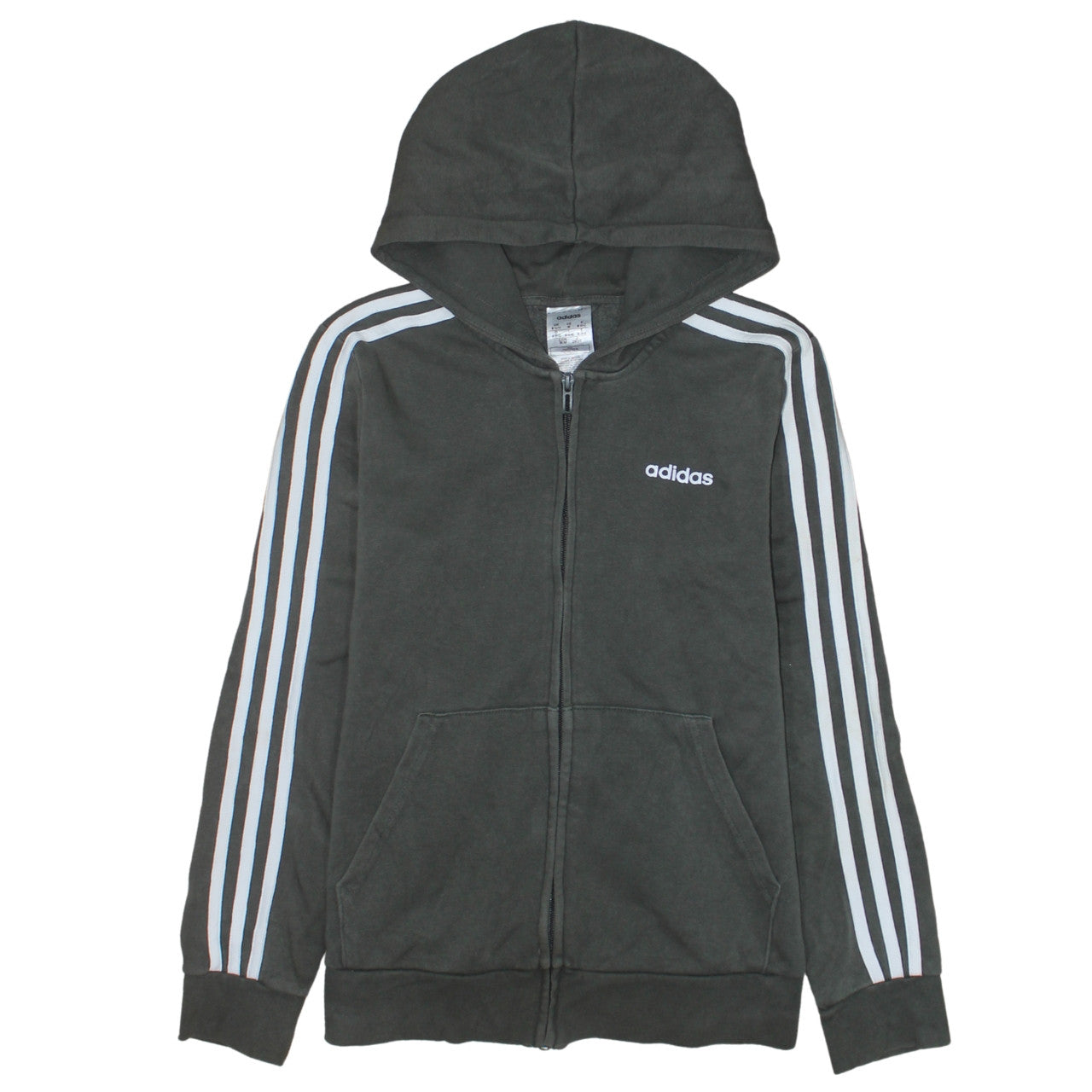 Womens UK Size M adidas Black Full Zip Hoodie