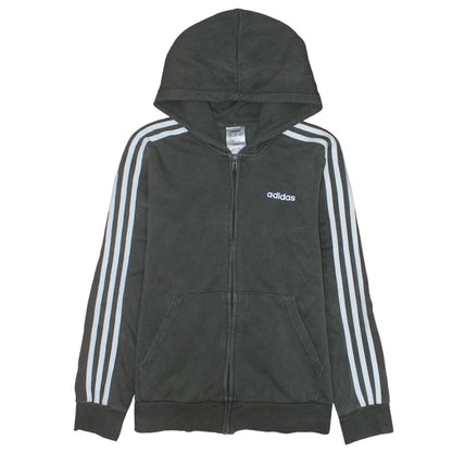 Womens UK Size M adidas Black Full Zip Hoodie