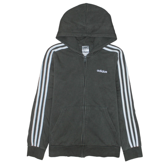 Womens UK Size M adidas Black Full Zip Hoodie