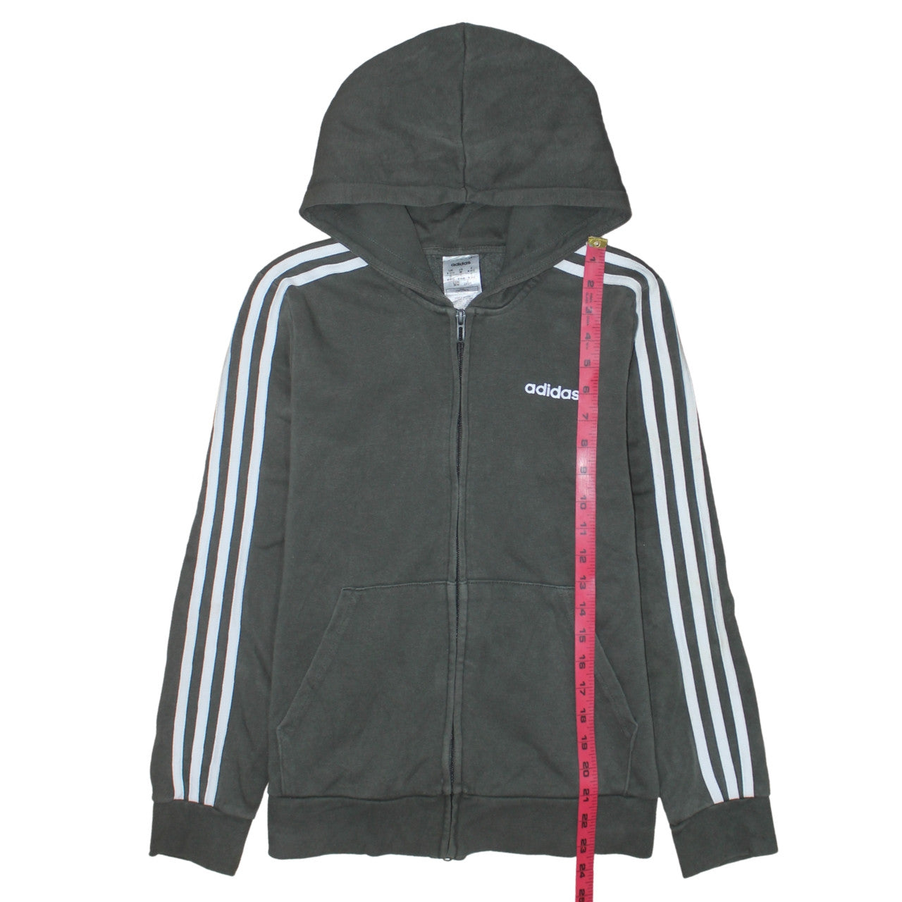 Womens UK Size M adidas Black Full Zip Hoodie