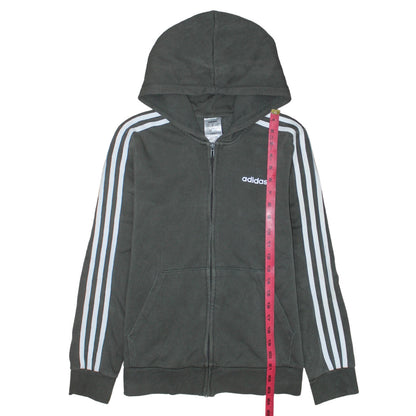 Womens UK Size M adidas Black Full Zip Hoodie