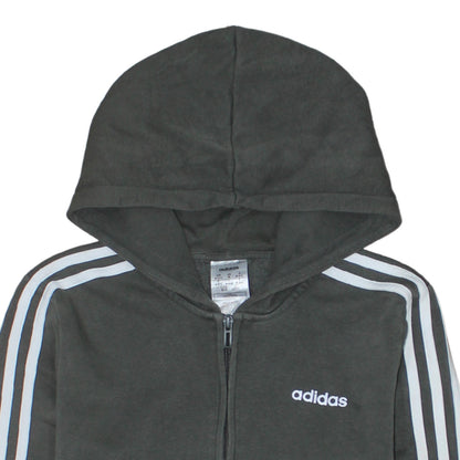 Womens UK Size M adidas Black Full Zip Hoodie