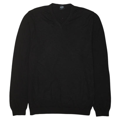 Mens UK Size L HUGO BOSS Black Pullover Jumper