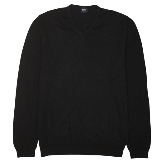 Mens UK Size L HUGO BOSS Black Pullover Jumper
