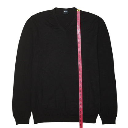 Mens UK Size L HUGO BOSS Black Pullover Jumper