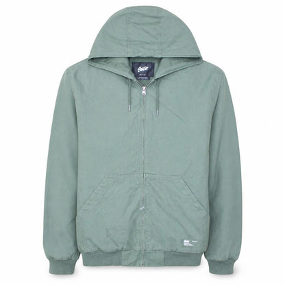 Pull&Bear Men's Green Hooded Windbreaker Jacket Size L