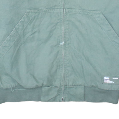 Mens UK Size L Pull & Bear Green Windbreaker Coat