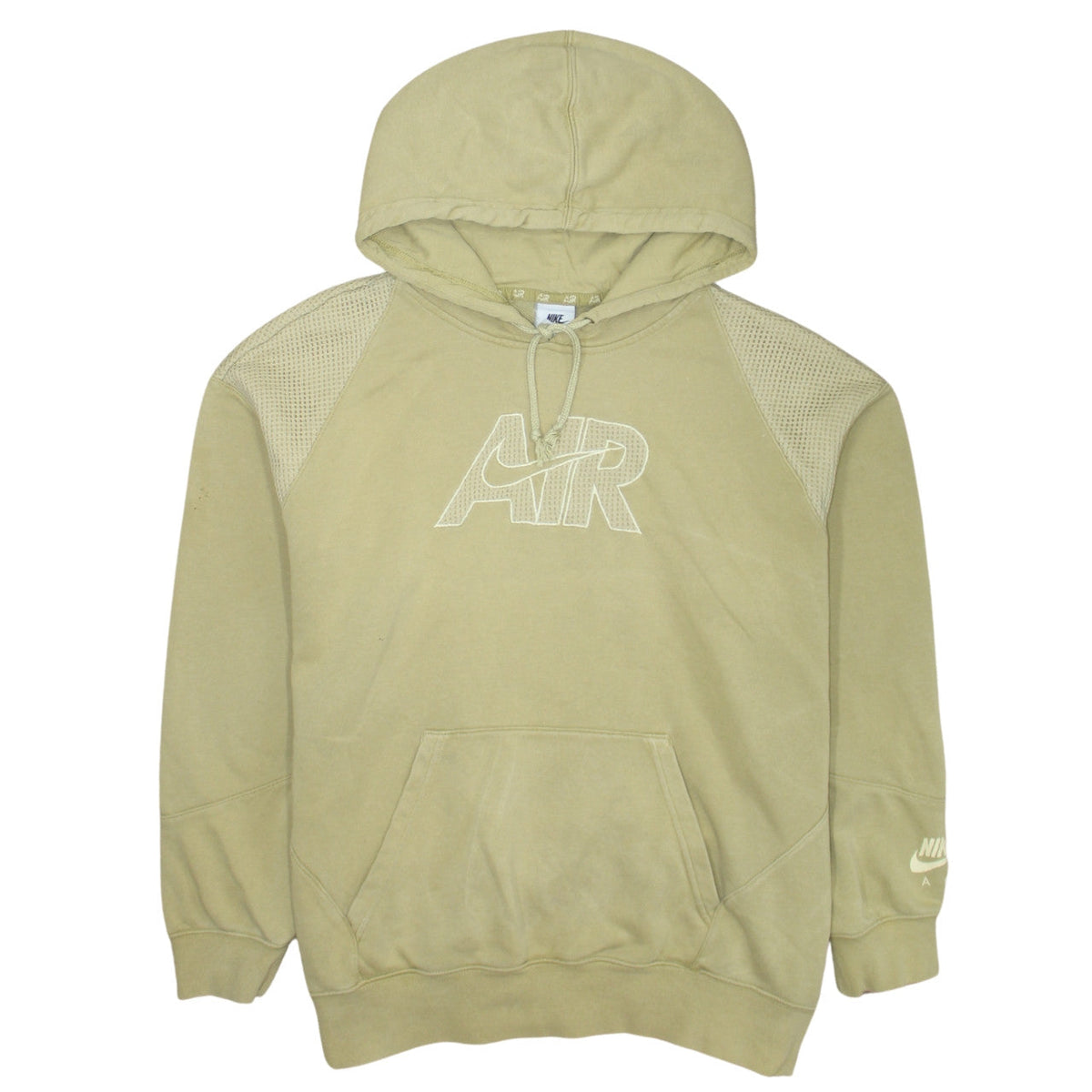 Mens UK Size M Nike Beige Pullover Hoodie