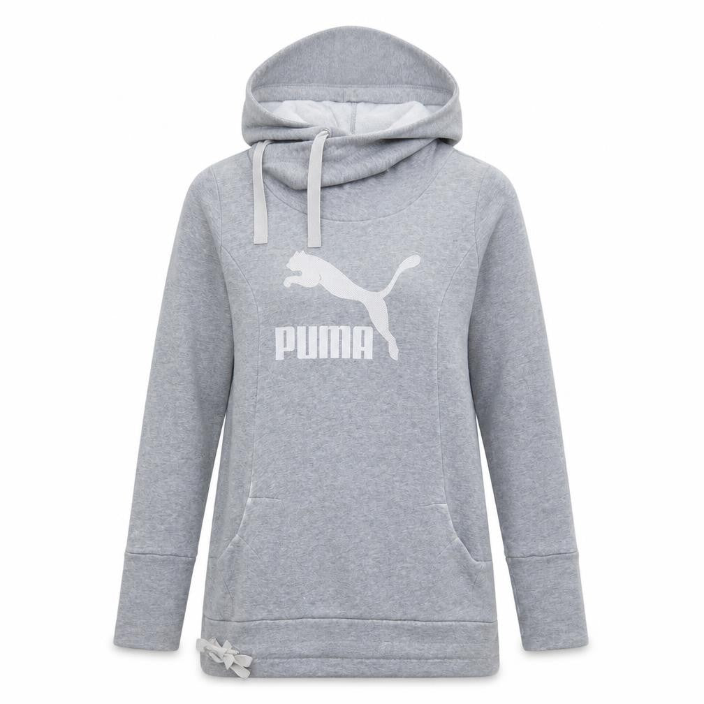 Womens UK Size 8 PUMA Grey Pullover Hoodie