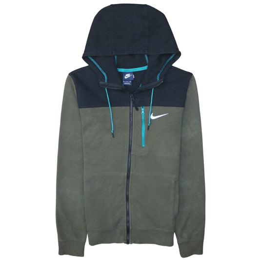 Mens UK Size S Nike Green Full Zip Hoodie